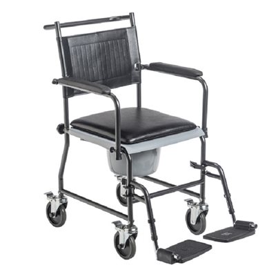 Chaise D'Aisance: Rembourrée Appui-Bras Rabattables Chaise D'Aisance: Rembourrée Appui-Bras Rabattables