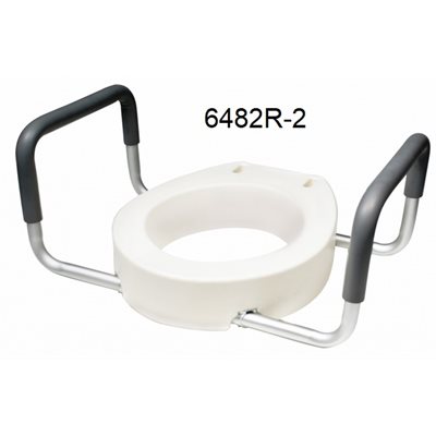 Siège De Toilette Rembourré Blanc Allongé - Ginsey, Vinyle Souple, Fermé à L'avant, Style Moderne