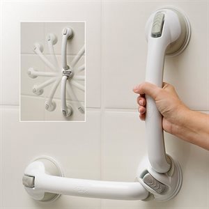 Bath Grab Bar: Suction Cup Swivel Multi-Position